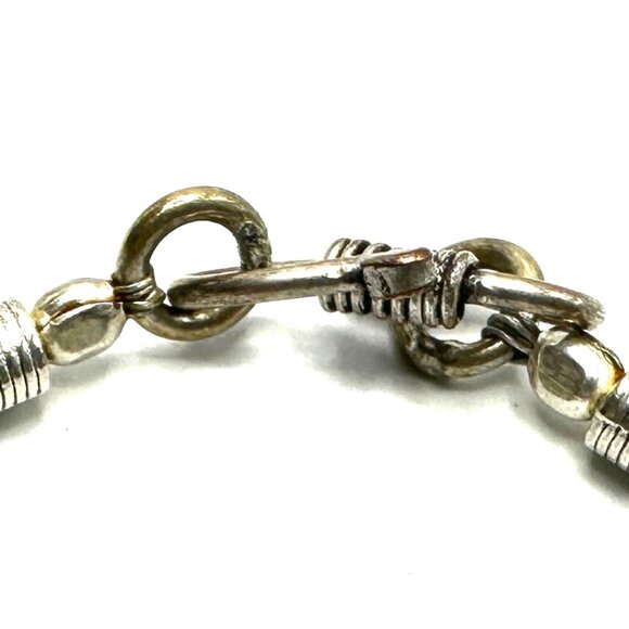 Vintage Tibetan Silver & Turquoise Statement Necklace—Multi-Teardrop Pendant EUC - Picture 4 of 10